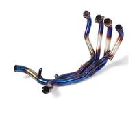 Système D'échappement Moto pour Kawasaki pour Z1000 pour Z1000SX 2010-2020 en Alliage De Titane avec Collecteur Central Avant Système D'échappement Complet Moto(2 Stainless Steel)