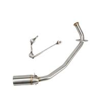 Système D'échappement Moto Pour PCX 125 150 Pour PCX125 2018-2016 Échappement Moto Modifié Connexion Avant Tuyau Liaison Intermédiaire avec DB Killer amovible en fibre de carbone(B)