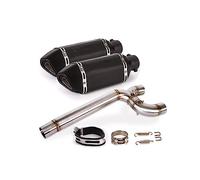 Système D'échappement Moto Tuyau À Double Sortie Tube Liaison Intermédiaire Sans Lacet 51mm Silencieux DB Killer Pour Yamaha FZ6 FZ6N FZ6S 2004-2011(5)