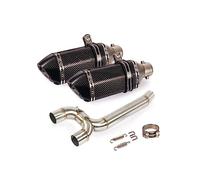 Système D'échappement Moto Tuyau À Double Sortie Tube Liaison Intermédiaire Sans Lacet 51mm Silencieux DB Killer Pour Yamaha FZ6 FZ6N FZ6S 2004-2011(14)