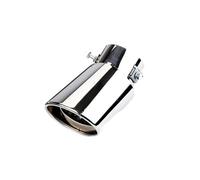 Système d'échappement Spécifications Du Tuyau D'échappement En Acier Inoxydable À Tube Unique Modifié Droit De Grand Diamètre Pour Capot Voiture(Curved silver)