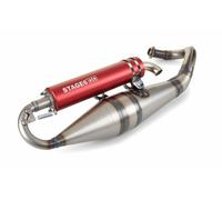 Système d'échappement Stage6 Pro Replica MK2 pour Piaggio Rouge