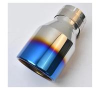 Système D'échappement Universel Bleu Brûlé En Acier Inoxydable Pour Voiture, Embout De Silencieux Coupé Tuyau D'extrémité Coudé 1 Pièce D'Échappement(ID 67 OD 101 MM)
