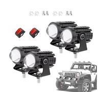 Système d'Éclairage LED pour Motos,Lampe de Travail Moto Double Couleur | 4 Projecteurs Étanches pour Quad, Moto Tout-Terrain, Camion et Bateau