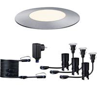 Paulmann Kit de base Plug&Shine 93697 Floor Mini extérieur IP65 3000K 3x2,5W 24V Argent