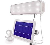 Système d'éclairage solaire esotec avec PIR Applique murale intérieure, système d'éclairage, batterie, détecteur de mouvement, module solaire, lampe murale LED, projecteur, blanc, IP20, 102091
