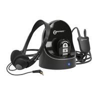 Système d'Écoute TV sans Fil Amplifié avec Casque et Boucle Induction Geemarc Noir
