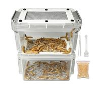 Système d'Élevage vers de Farine Modulaire et Pratique - Kit à 2 Niveaux pour de Farine, Ver à Soie, Animaux de Compagnie, pour éleveurs, Écoles - Facile à Nettoyer