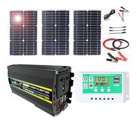 Système d'énergie solaire 800W, 1 pièce, avec contrôleur de Charge 50A et panneaux solaires étanches for camping-car, remorque de voiture et vie hors réseau(75W)