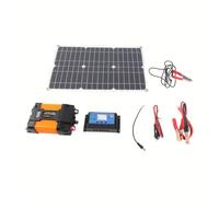 Système d'énergie solaire Portable 4000W, onduleur 30A 12V 24V, contrôleur de Charge solaire, Kit de panneaux solaires 18W 18V (500W 12V à 220V)