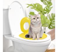 Système d'entraînement pour habituer votre chat aux toilettes, siège de toilette, système d'entraînement, litière, siège de toilette (D)