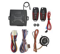 Système D'entrée sans clé de Serrure de Porte de Voiture 12 V, Verrouillage Central Universel de Porte de Voiture, Ensemble Complet avec 2 Télécommandes, Support de Coffre, Plage