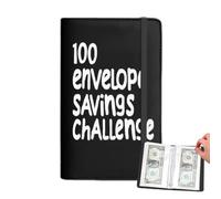Système d'enveloppe de classeur de défi d'économie d'argent 4,33x7,01x0,79 pouces - Kit de de planificateur budgétaire de 100 jours, organisateur de gestion de trésorerie | Livre d'épargne basé