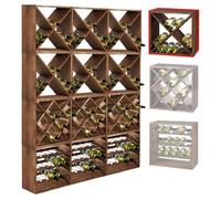 Système d'étagère à vin CUBE 50 tobacco module 1 X - H50 x L50 x P25 cm