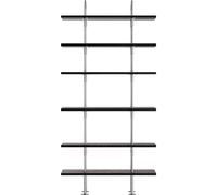 Système D'étagères Gubi Keen 96 à 6 Étagères, Acier Inoxydable/placage Frêne