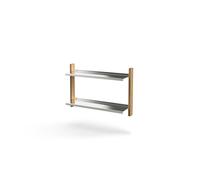 Système D'étagères Mazo MOD Modèle 15, Rail 1x525 + 2 Étagères, Chêne/ Aluminium