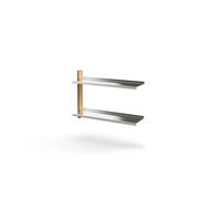 Système D'étagères Mazo MOD Modèle 16, Rail 1x525 + 2 Étagères, Chêne/ Aluminium