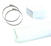 Système d'évacuation d'air 150 pièces de renvoi avec tuyau flexible 1 m sur t...