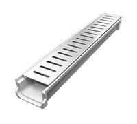 Système d'évacuation de tranchée en acier inoxydable avec grille amovible 60 x 10 x 10 cm pour la gestion des eaux usées des sols commerciaux Solution robuste