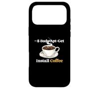 Système d'exploitation de Codage Linux Sudo Apt-Get Install Coffee Coque pour iPhone 17 Pro Max