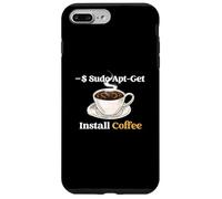 Système d'exploitation de Codage Linux Sudo Apt-Get Install Coffee Coque pour iPhone 7 Plus/8 Plus