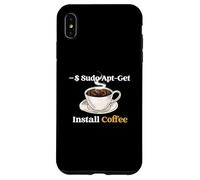 Système d'exploitation de Codage Linux Sudo Apt-Get Install Coffee Coque pour iPhone XS Max