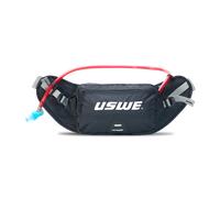 USWE Zulo Sac d'hydratation avec organiseur et poches latérales, ceinture anti-rebond (noir carbone, 2 L)