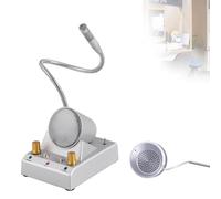 Système d'interphone de fenêtre - Microphone bidirectionnel pour une communication bidirectionnelle claire à travers le verre - Idéal pour les banques, les bureaux, les hôpitaux, design