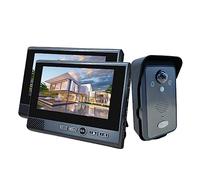 Système d'interphone Interphone vidéo sans fil 7 pouces 2.4Ghz détection de mouvement poinçon longue veille système sécurité visuel sonnette for la maison(818-2-1)