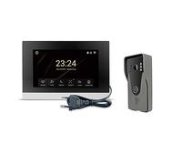 Système d'interphone vidéo 1080P interphone for la maison sans fil sonnette vidéo intelligente avec sonnette filaire TUYA APP(H-R6-P356B-M503BA-B)