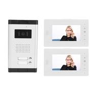 Système D'Interphone Vidéo 2 Unités, Kit de Caméra HD pour Visiophone Filaire avec Caméra de Vision Nocturne Couleur et 2 Moniteurs TFT 7 Pouces, Supportant le Déverrouillage
