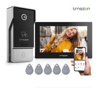 Système d'interphone vidéo 7 pouces, moniteur sans fil 4 fils WIFI 1080P, caméra de portier pour sonnette vidéo domestique, déverrouillage par carte Tuya 1M2D
