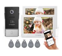 Système d'interphone vidéo à 4 fils pour la maison, moniteur sans fil WIFI 7 pouces, caméra de portier 1080P, sonnette vidéo, déverrouillage par carte Tuya 2M1D