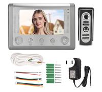 Système d'interphone vidéo filaire 7 pouces, Kit de sonnette de porte-téléphone, Support de surveillance, déverrouillage de Vision nocturne IR, prise US