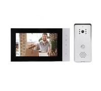 Système D'interphone Vidéo Filaire, Caméra de Sonnette Vidéo de 7 Pouces avec Support de Moniteur, Déverrouillage Audio Bidirectionnel, Visiophone Filaire HD IR, Kits de Caméra
