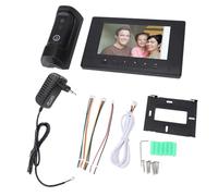 Système d'interphone vidéo Filaire de 7 Pouces, Sonnette vidéo LCD Couleur avec écran HD, Vision Nocturne, pour Villa, Maison, Bureau, Appartement, 100-240 V