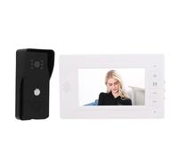 Système D'interphone Vidéo Filaire, Kit de Sonnette de Visiophone Intelligent avec Moniteur de 7 Pouces, Caméra de Vision Nocturne Grand Angle, Montage Mural, pour Appartements,