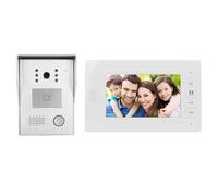 Système D'interphone Vidéo Filaire, Système de Sonnette Vidéo, écran coloré TFT 7 Pouces, Kit de Visiophone à Vision Nocturne Infrarouge pour Villa, Maison, Bureau, Appartement