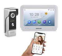 Système d'interphone vidéo sans fil WiFi, caméra vidéo 1080p avec moniteur, écran tactile de 7 pouces, sans frais mensuels, instantané à distance de