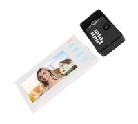 Système D'interphone Visuel de Sonnette, Interphone Vidéo TFT 7 Pouces avec Empreinte Digitale, Déverrouillage par Mot de Passe RFID avec IR Cut, Fonction de Vision Nocturne(Prise UE)