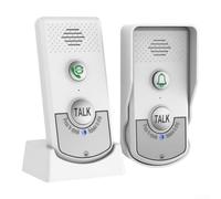 Système d'interphone vocal sans fil avec audio bidirectionnel, sonnette pour la maison et le bureau, station intérieure en PVC facile à installer pour les personnes âgées et les enfants