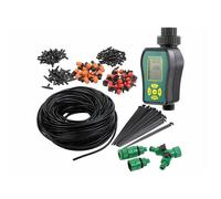 Système d'irrigation 136 pièces avec tuyau de 40 m et programmateur d'arrosage