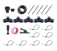 Système d'irrigation automatique à 360 °, kit d'irrigation goutte à goutte avec connecteur rapide de 12 mm, arroseur réglable pour plantes de jardin, tuyau de 5 m, 10 m, 15 m, 20 m, 30 m (15 m)