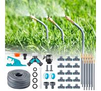 Système d'irrigation automatique de jardin à 360° - Avec contrôle précis du débit - Système d'arrosage - Système de refroidissement pour serre, parterre surélevé, terrasse, plantes en pot de balcon