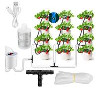 Système d'irrigation automatique des - Kit d'irrigation goutte à goutte automatique - Protection intelligente Power-Off - Aide les d'intérieur avec minuteur - Pour le balcon de serre