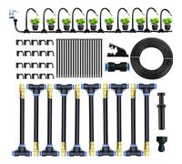 Système d'irrigation de jardin, kit d'arrosage par brumisation flexible avec 10 buses et tuyau de 10 m