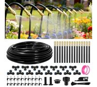 Système d'Irrigation Goutte à Goutte, Arrosage Automatique pour Jardin, Buse Brumisatrice Réglable 360°, Tête d'Arroseur Rotative à Haut Débit pour Jardin, Terrasse et Plantes en Pot (15M)