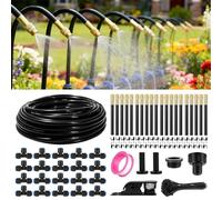 Système d'Irrigation Goutte à Goutte, Arrosage Automatique pour Jardin, Buse Brumisatrice Réglable 360°, Tête d'Arroseur Rotative à Haut Débit pour Jardin, Terrasse et Plantes en Pot (20M)