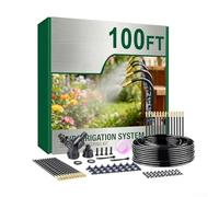 Système d'irrigation goutte à goutte de 30,5 m avec 24 buses réglables | Tiges flexibles en aluminium pour un arrosage ciblé | Kit de connexion push-to-connect étanche pour jardin, terrasse | surélevé