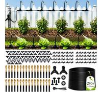 Système d'irrigation goutte à goutte de 70 m, buses en cuivre réglables à 360°, économisez 80 % du système d'arrosage pour jardin, kit de bricolage amélioré pour plantes d'extérieur, parterres